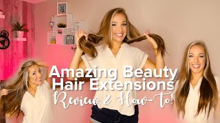 Amazing Beauty Hair Clip-In Extensions Unboxing, Review & How To Apply!
