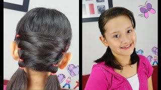 Uneven Pigtails | Hairstyles For Short Hair | Easy Hairstyles | Hairstyles For School