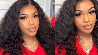 Affordable Lace Front Wig!! Deep Wave Pizazz Hair Review (Amazon)