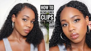 How To Blend Curly Clip Ins On Short Natural Hair| Better Length Hair