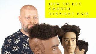 How To Make Curly Or Wavy Hair Straight & Smooth - Thesalonguy