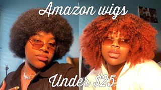 Trying On Amazon Wigs For The First Time | Kinky Curly | Natural Afro #Ashaatahiri #Amazonwigs
