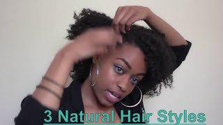3 Natural Hairstyles In Under 4 Minutes: Quick & Easy