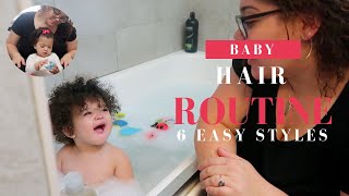 Baby Curly Hair Routine + 6 Simple Hairstyles