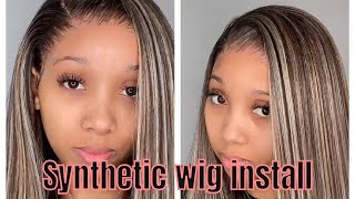 * Synthetic* Lace Front Wig Install