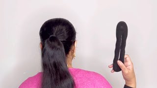 Super Fast Beautiful Clutcher Self Hairstyle For Any Occasion | 1 Min. Low Bun Hairstyle #Hairstyles