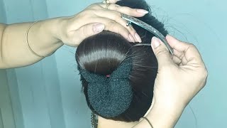 Simple & Easy Hairstyle ! Cute Easy Hairstyles Long Hair Bun ! Simple Juda Hairstyle With Donut