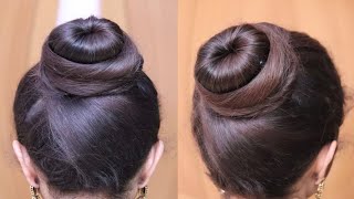 High Bun Hairstyle For Long Hair Girls | Easy Self Hairstyles For Everyday | Simple Juda Hairstyles