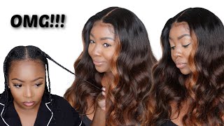 Omg!!! New Look  No Glue! No Bleach!  Skin Melt Natural Hair Ombre Wig | Ygwigs