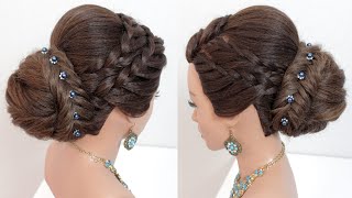 Easy Low Bun. Easy Hairstyles. Wedding Bun Hairstyles. New Bridal Updo For Long.