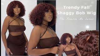 Reddish Brown Shaggy Curly Wig | Perfect Fall Color  Ft. Gorgius Hair