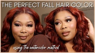 The Best *Fall* Hair Color! Trying The Water Color Method - Reddish Brown Auburn Hair! | Bethebeat