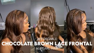 Affordable Chocolate Brown Wig [20 Inch 13X4 Lace Frontal] | Alipearl Hair