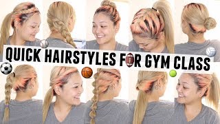 10 Quick & Easy Hairstyles For Gym Class/P.E.