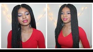 Instant Braids (Sensationnel Braided Lace Front Wig Review - Senegal Box Braids)