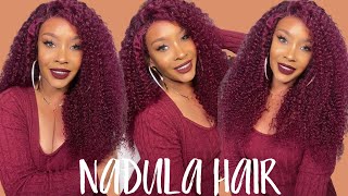 99J Burgundy Wig| Jerry Curly Lace Front Wig Installation Ft. Nadula Hair