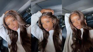 Must Have Chocolate Brown Wig For The Fall| Straight Hd Lace Front Wig Ft Alipearlhair