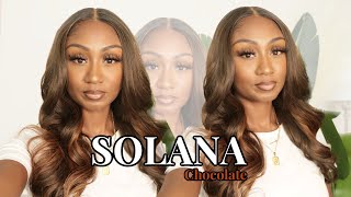 Beginner Glueless Fall Wig  | Solana Wig | Flamboyage Chocolate| Amazon