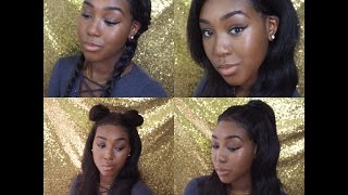 6 Ways To Style A Lace Frontal/ Lace Frontal Wig| No Glue, No Tape