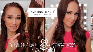 Halo Hair Extension Tutorial! | Amazing Beauty Hair Extension Review