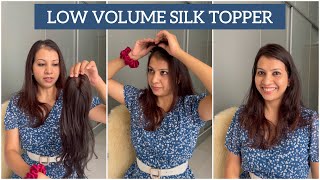 How To Wear A Hair Topper | Cover Up Your Hair Thinning In Few Seconds | Silk Hair Topper | #Shorts