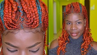 How I Lay My Braided Lace Frontal Wig Using Gel ( No Lace Glue) Vivian