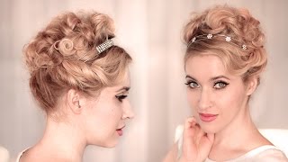 Cute, Easy Curly Updo For Wedding/Prom  Hairstyle For Medium Long Hair