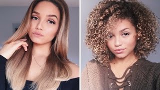 Updated Blow Dry Routine | How To Blowdry Curly Hair Straight | Ashley Bloomfield