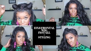 13X6 Frontal Wig Install + Versatile Styling Options