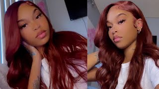 This Color Is Everything | Start To Finish Auburn Wig Install | Ft. Hermosa Hair