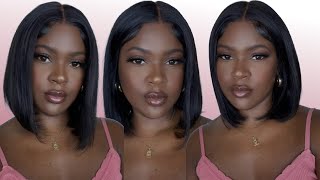 The Perfect 13X4 Bob Wig Install *Detailed* | Start To Finish | Ali Grace Hair