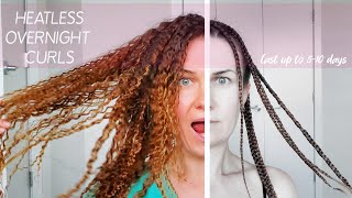 How To: Heatless Overnight Curls Tutorial W/Day By Day Updates On How Curls Last Up To 5-10 Days