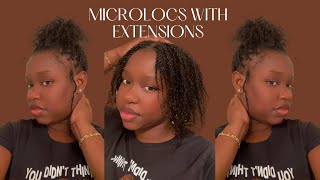 Installing Diy Microlocs W/ Human Hair Extensions  | Relaxed Hair