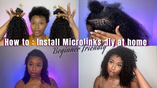 How To : Install Microlinks Diy |Short Curly Hair | Ft. Ywigs
