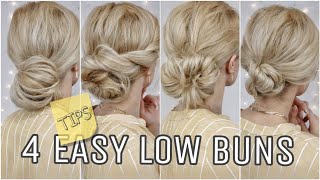 4 Low Messy Bun Hairstyles Ft Ana Luisa  Easy Long & Medium Hairstyles