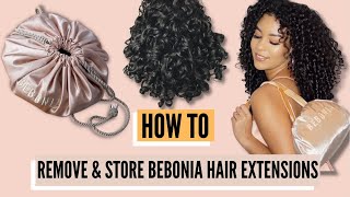 How To Remove And Store Bebonia Curly Clip-In Hair Extensions