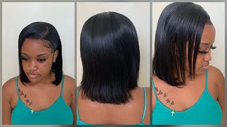 13X4 Hd Transparent Lace Frontal Bob Wig Human Hair Review And Installation Ft Utide Hair
