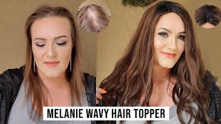 Reviewing Melanie Wavy Human Hair Topper| Mono Top
