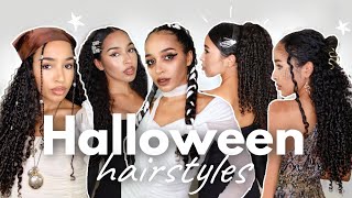 5 Halloween Looks That You Can Actually Wear!!  Halloween Hairstyles On Curly Hair