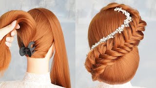 Simple Low Bun Hairstyle With Clutcher - Easy Hairstyle For Wedding