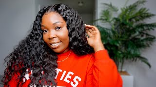 Watch Me Slay This Lace Frontal Wig + Deep Wave Crimps | Hj Weave Beauty Brazilian Straight