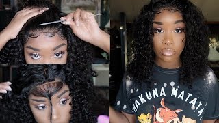 How To: Melt Lace Down On Curly Bob Wig | Very Easy | Besthairbuy| Cyber Monday Sale