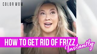 How To Tame Frizzy Hair On The Go | This Hack Gets Rid Of Frizzy Hair