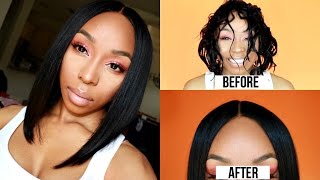 How To: Pluck And Customize A Lace Closure (No Glue/No Hair Out) Ft. Unice