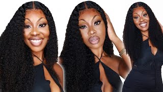 New *Detailed* Jerry Curly 24" Lace Frontal Air Wig For Beginners|Step By Step Install | Unice