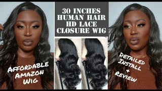 Affordable 30 Inch Amazon Hd Lace Closure Wig | Honest & Detailed Install & Review
