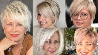 Short Bob Haircuts With Amazing Hair Dye Colours Ideas For Women Over 50 /Short Hair Hairstyles 2022