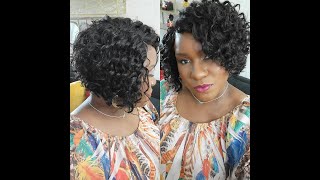 Invisible Part Quick Weave Bob Using Sensationnel Empire Deep Wave Hair 14 And 12 Inches