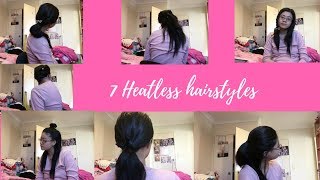 7 Heatless Hairstyles For Medium/Long Hair Part 2| Shereechinn