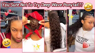 Yet Another Ponytail Slayer! Tutorial For Extended Ponytail~ Deep Wave Hairstyle #Elfinhair Review